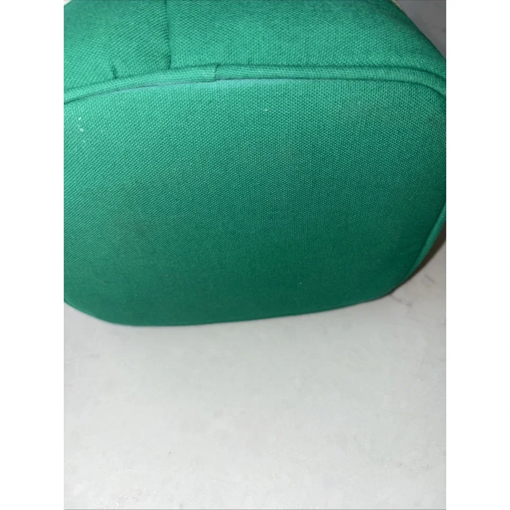 Dabney Lee Green and Cream Canvas Makeup Bag